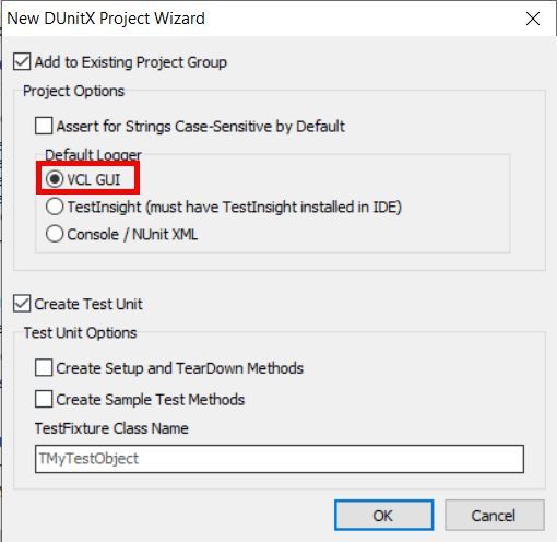 DUnitX New Project Wizard